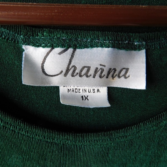 Channa Tank Emerald Green Casual and Elegant in one Dress+Cardigan in one 1X - Picture 3 of 12